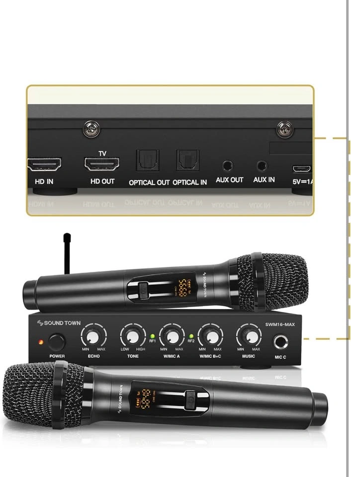 Sound Town Wireless Karaoke Mixer System – Like New (2 Mics Incl - photo 3