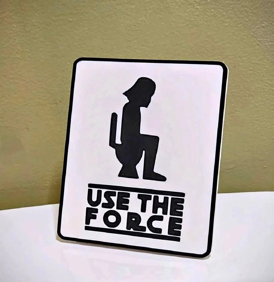 3D printed funny bathroom signs