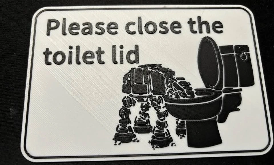3D printed funny bathroom signs - photo 5