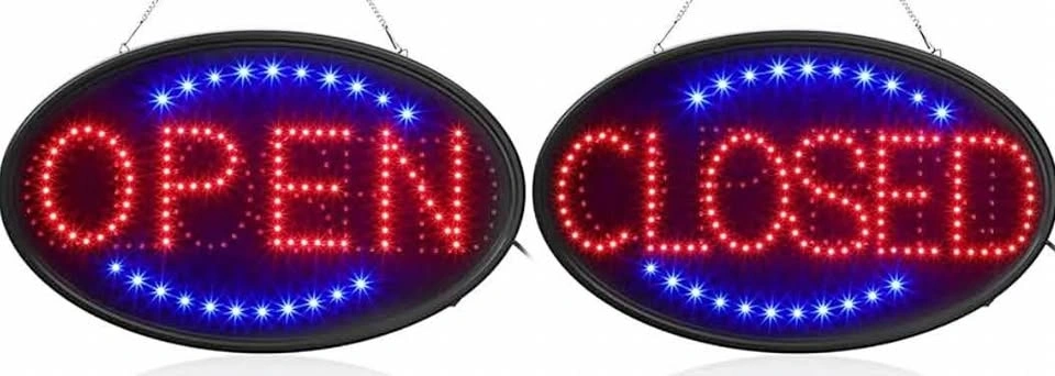 Bunch of open signs
