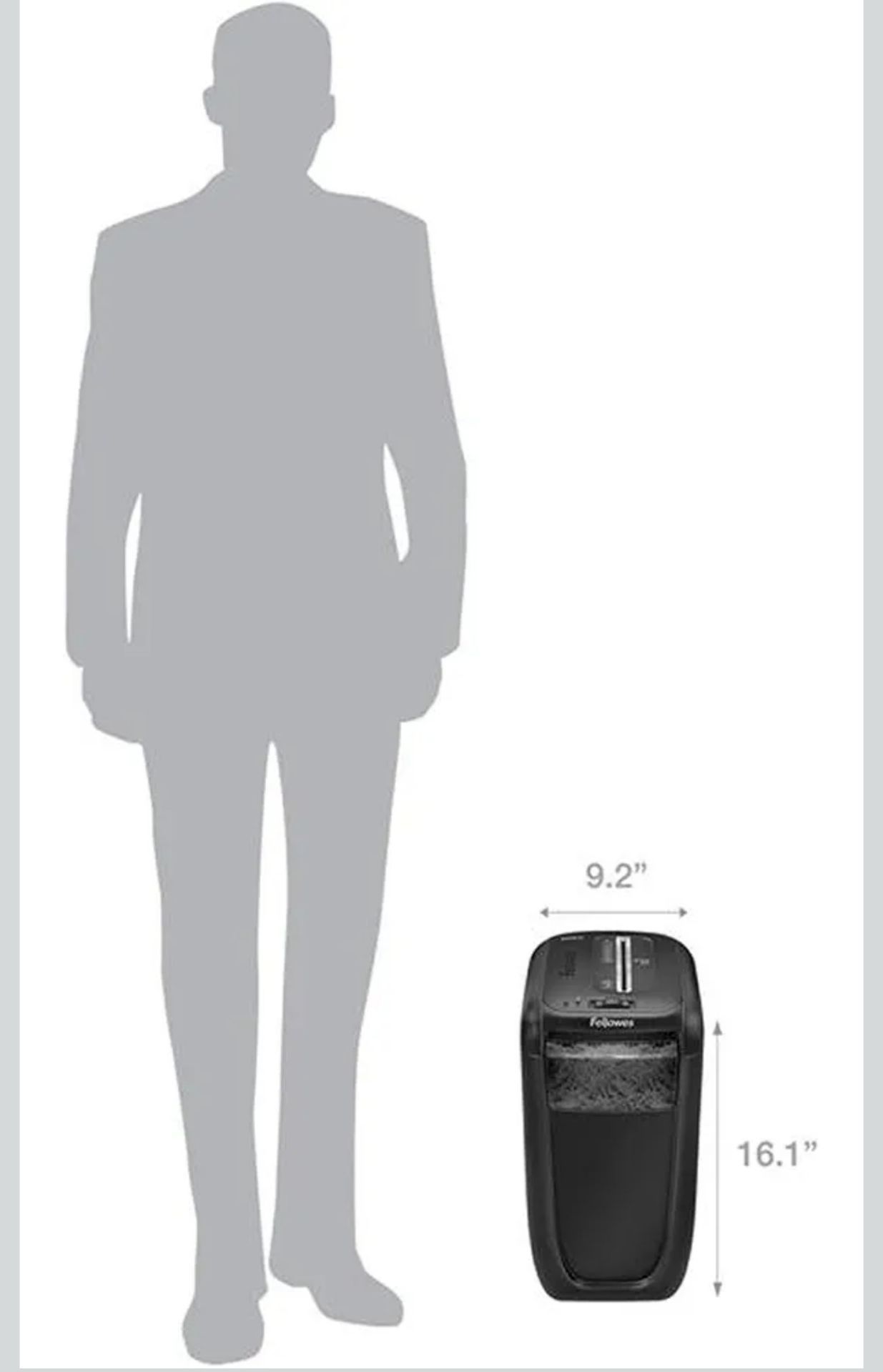 Fellowes Powershred 60Cs 10-Sheet Cross-Cut Shredder - photo 2