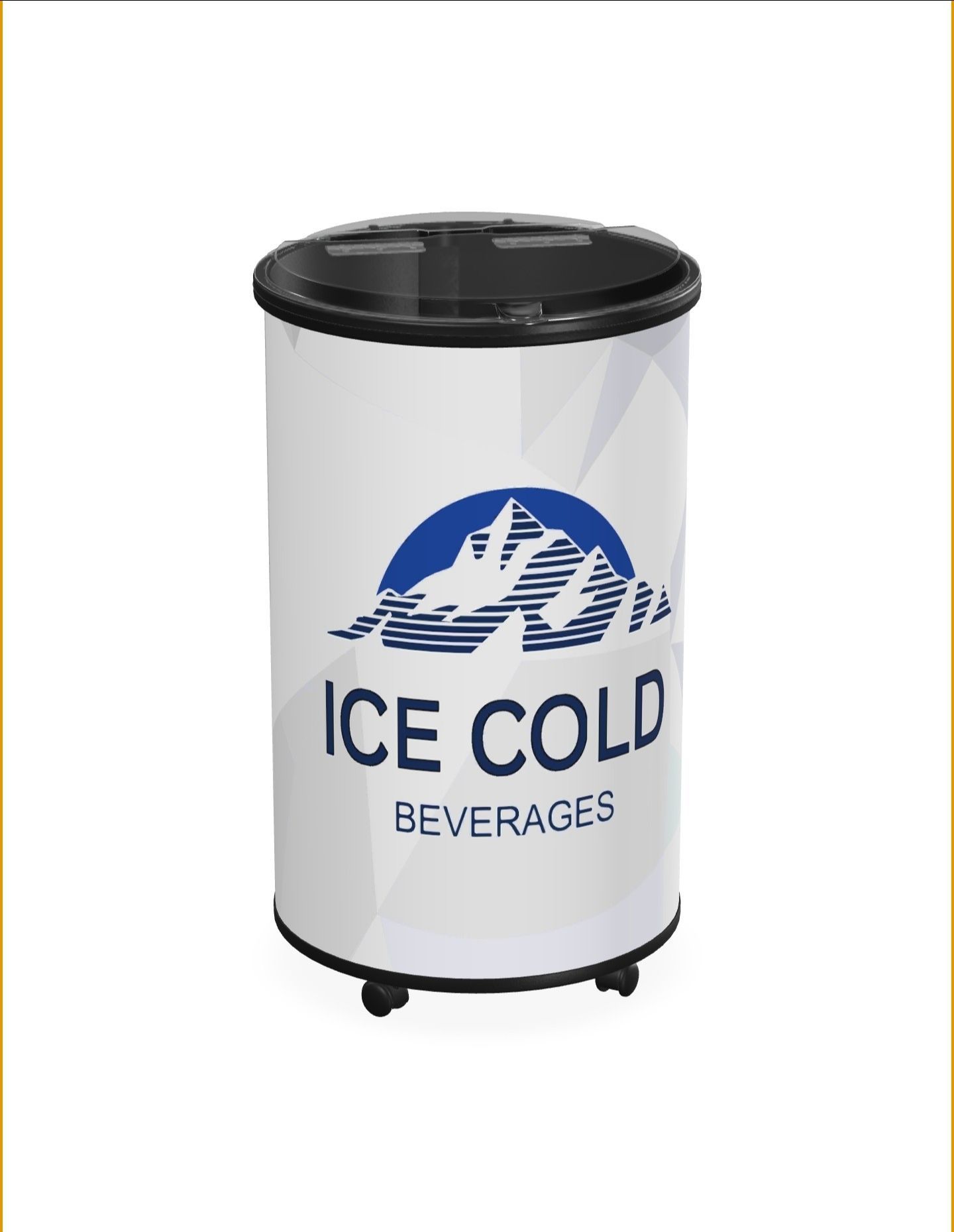 Ice Hawk 72 Quart Cooler with Wheels, Black