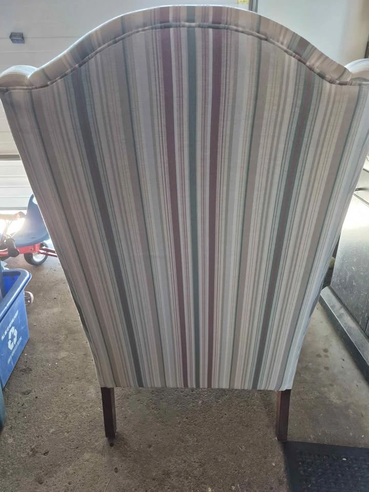 Striped Wingback Armchair - photo 4