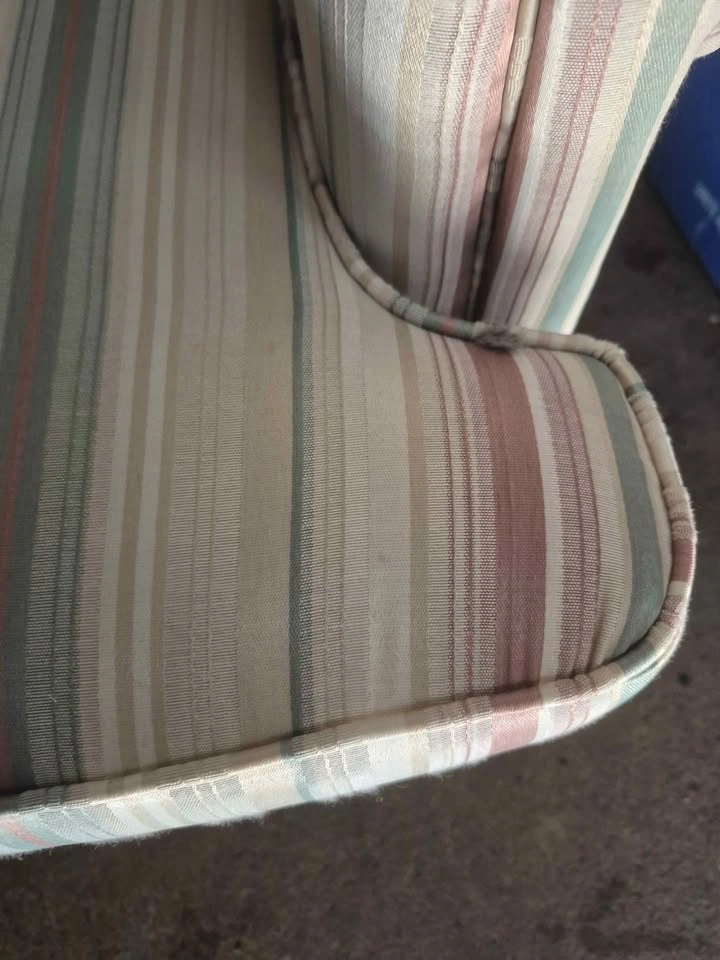 Striped Wingback Armchair - photo 5