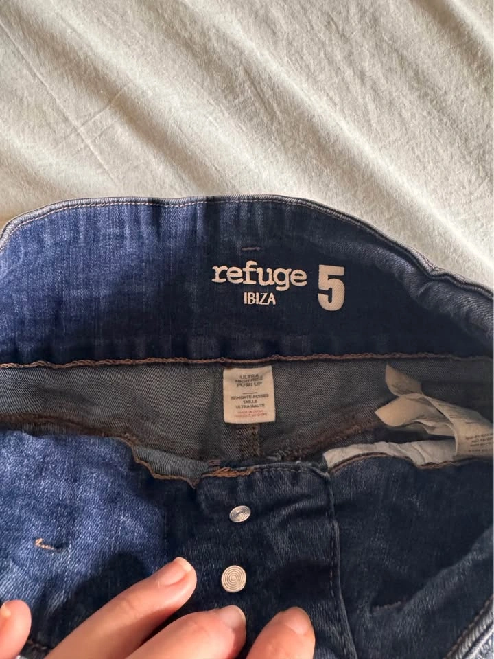 High waisted denim shorts - photo 3