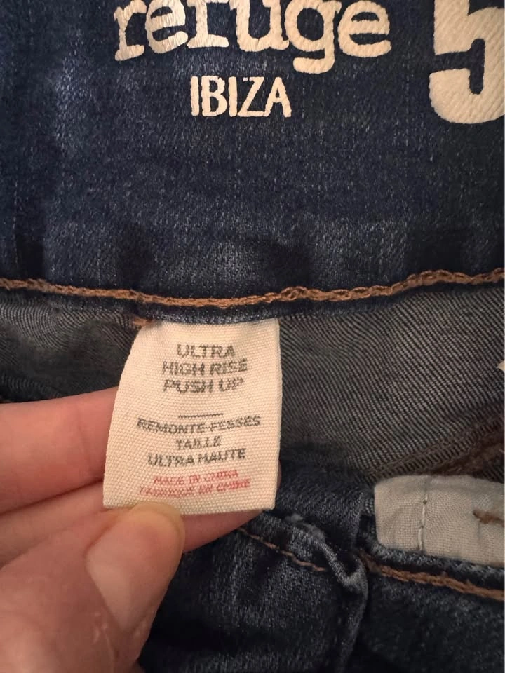 High waisted denim shorts - photo 4