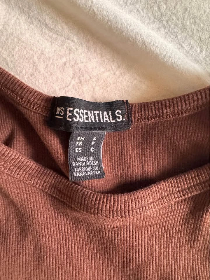 Brown cropped tank top - photo 3