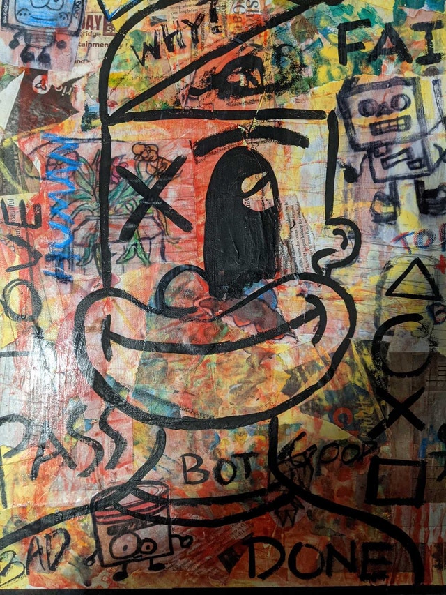 Mixed Media Robot Art