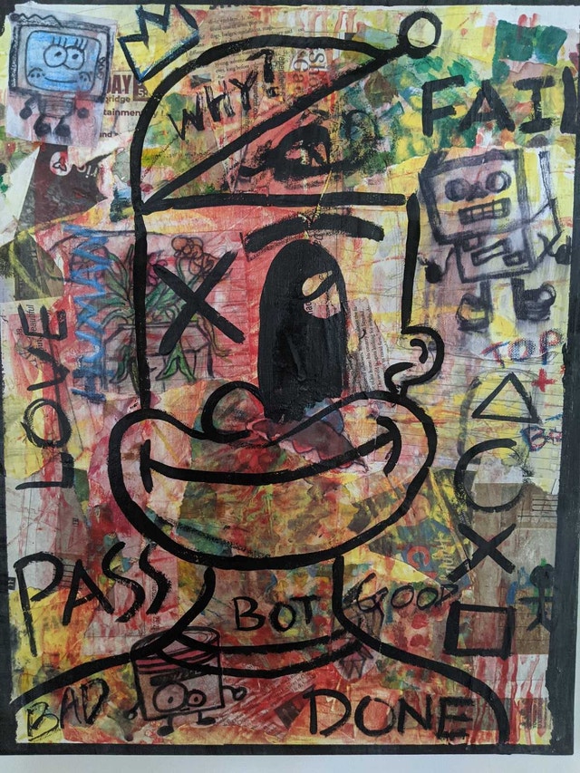 Mixed Media Robot Art - photo 2
