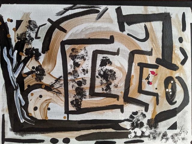 Abstract Acrylic Painting on Canvas - photo 2