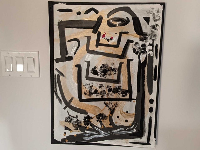 Abstract Acrylic Painting on Canvas - photo 3