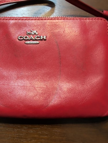 Coach Red Leather Wristlet and Mini Wallet Set - photo 3