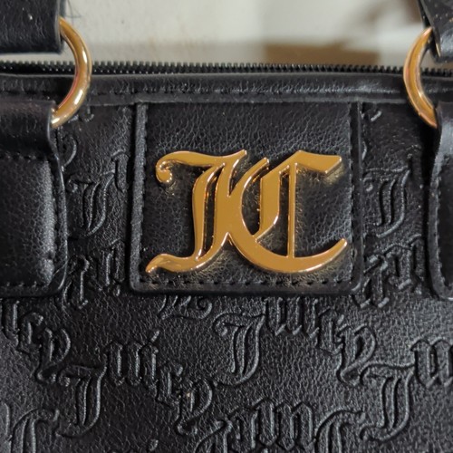 Juicy Couture Small Black Embossed Logo Satchel - photo 3