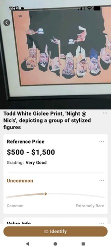 Todd White Night @ Nic's Signed Giclée Print on Paper Matted & F - photo 2