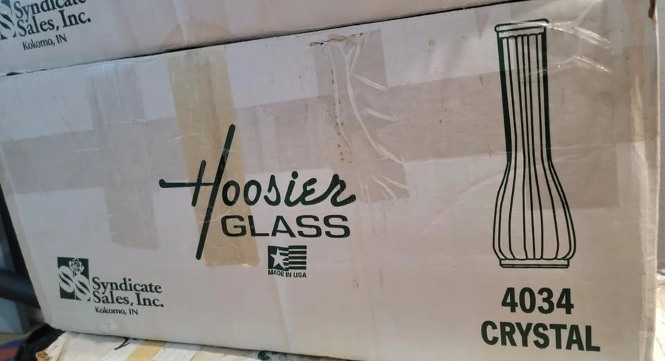 Wedding Decor -Elegant Bud Vases - 9" Vintage Hoosier Glass - photo 2