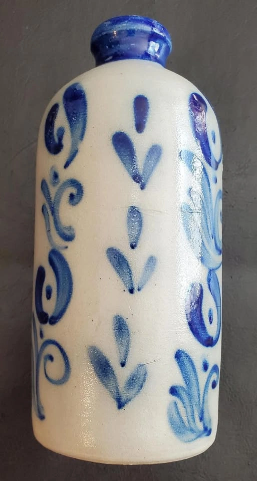 Vintage Salt-Glazed Stoneware Vinegar Bottle - photo 2