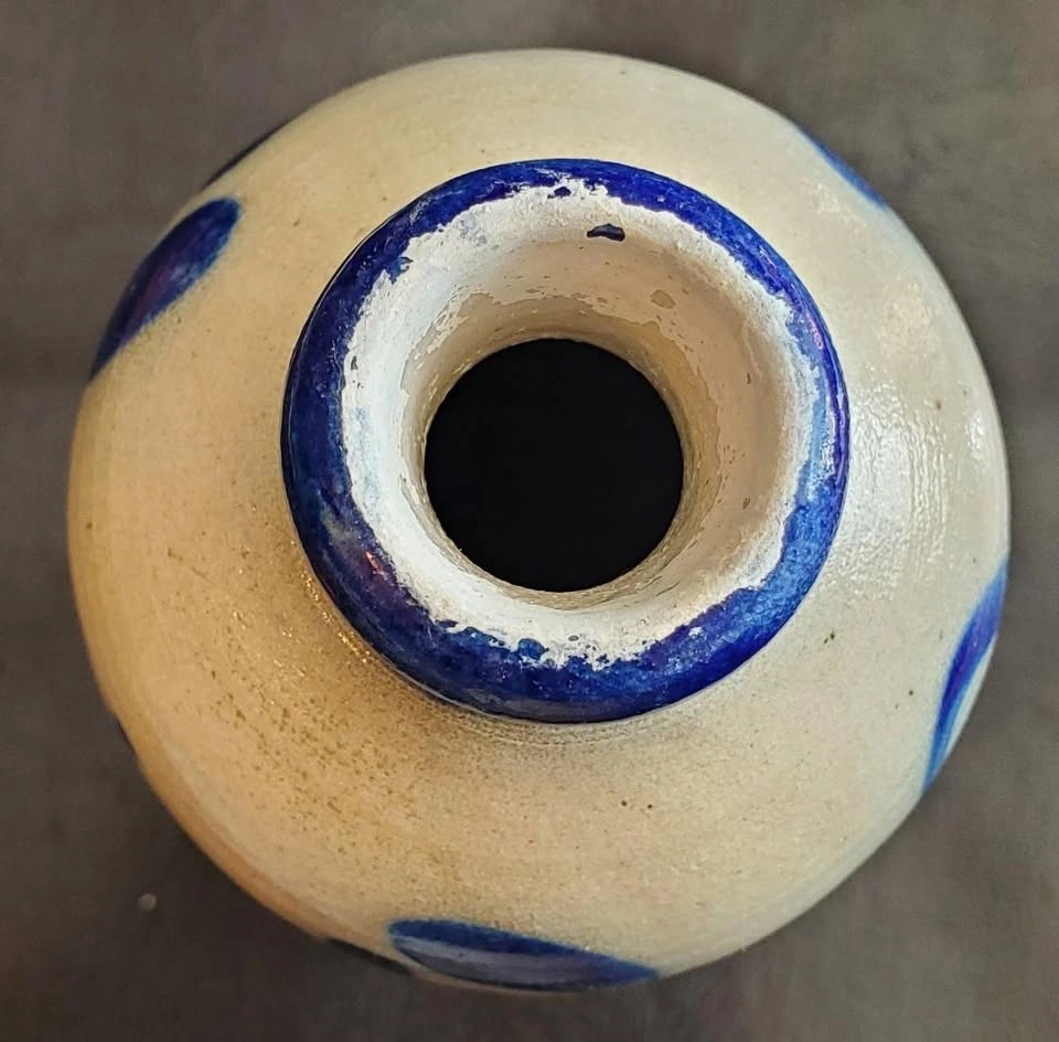 Vintage Salt-Glazed Stoneware Vinegar Bottle - photo 4