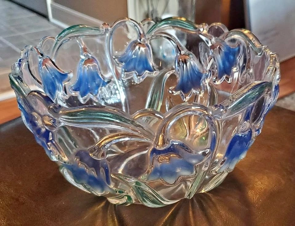 Vintage Mikasa Bluebells Glass Bowl
