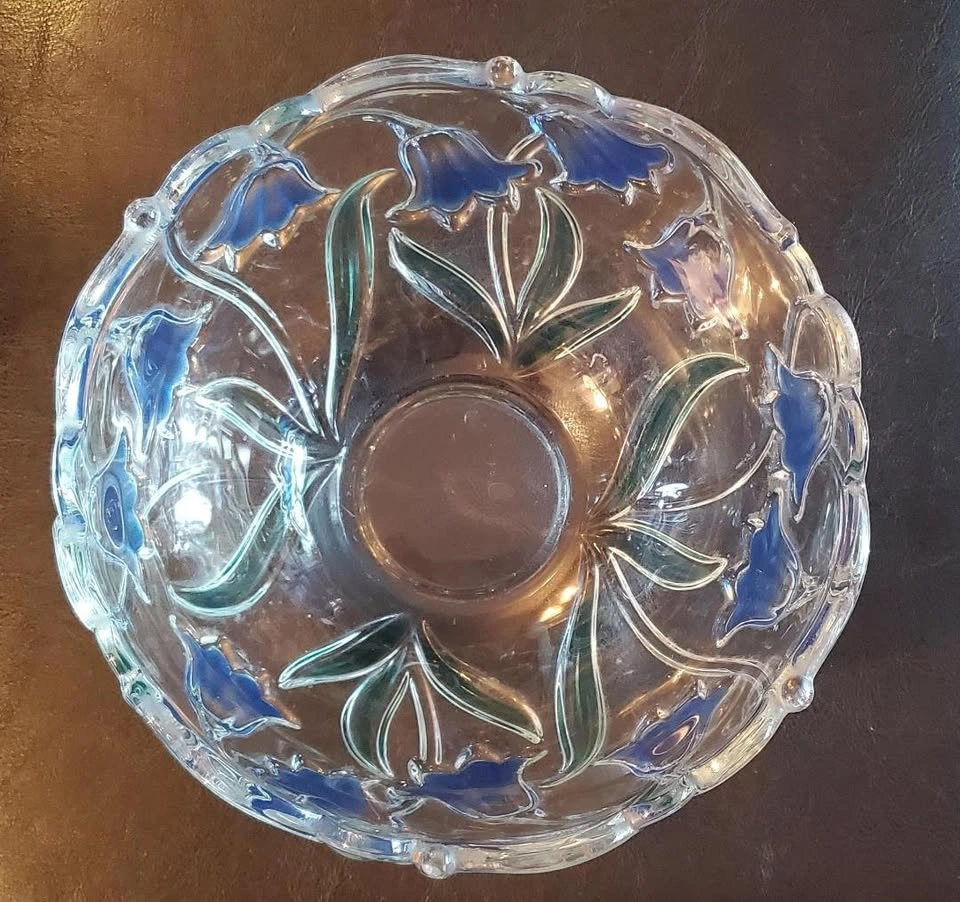 Vintage Mikasa Bluebells Glass Bowl - photo 3