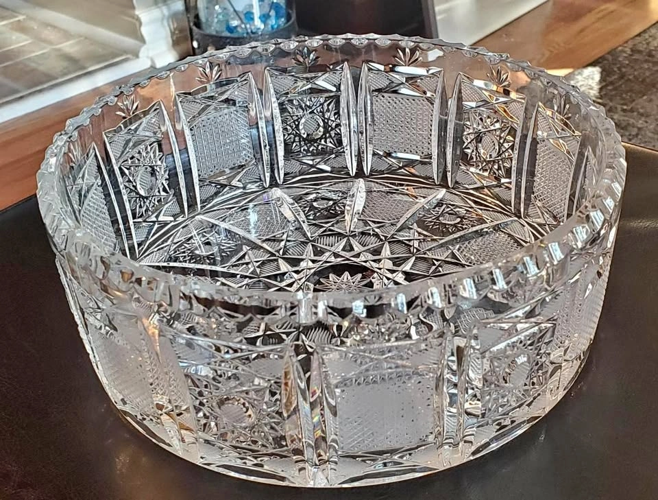 Antique Bohemian Crystal (Cut Glass) Bowl