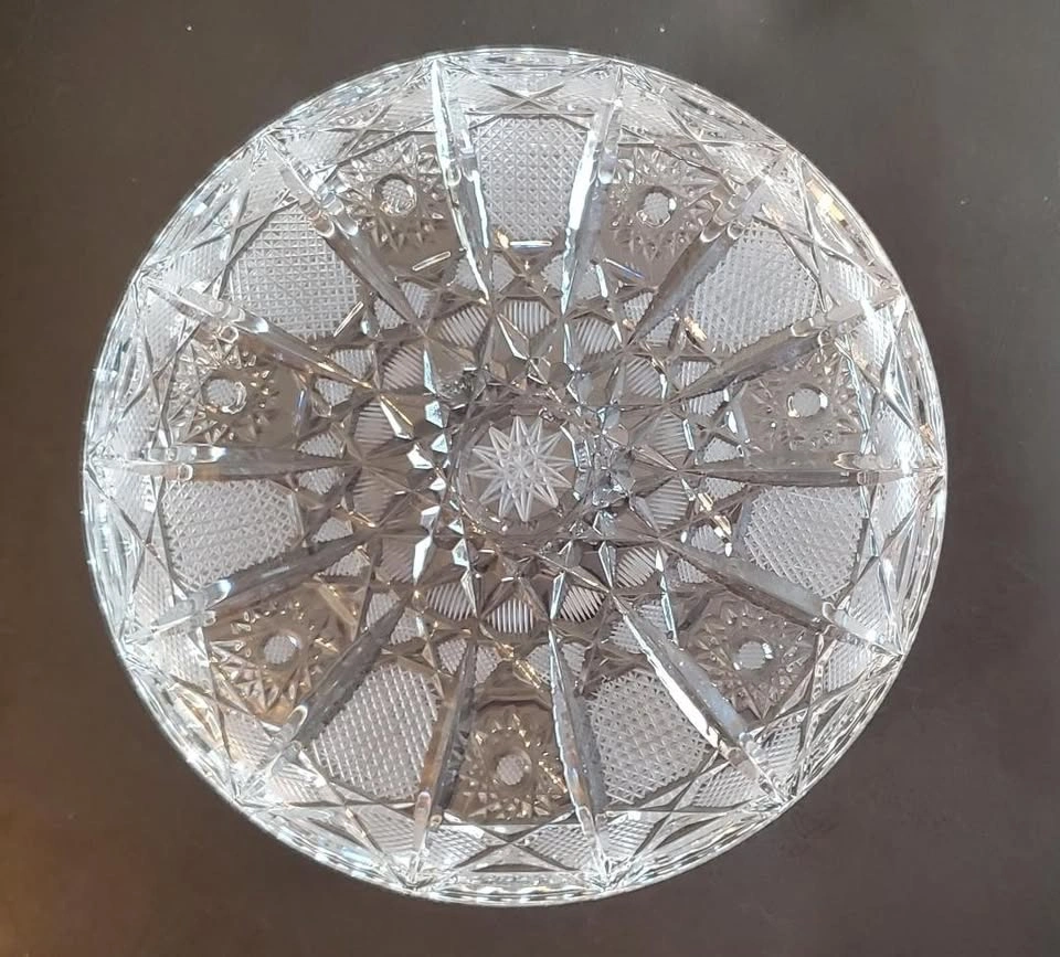 Antique Bohemian Crystal (Cut Glass) Bowl - photo 4