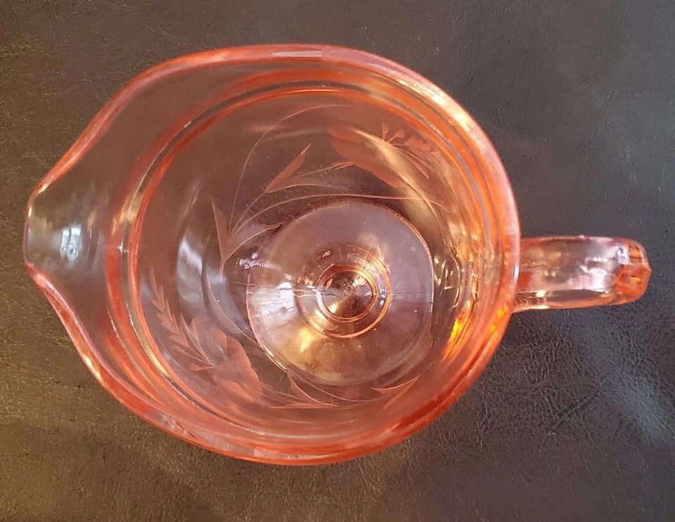 Vintage Pink Depression Glass Creamer - photo 5