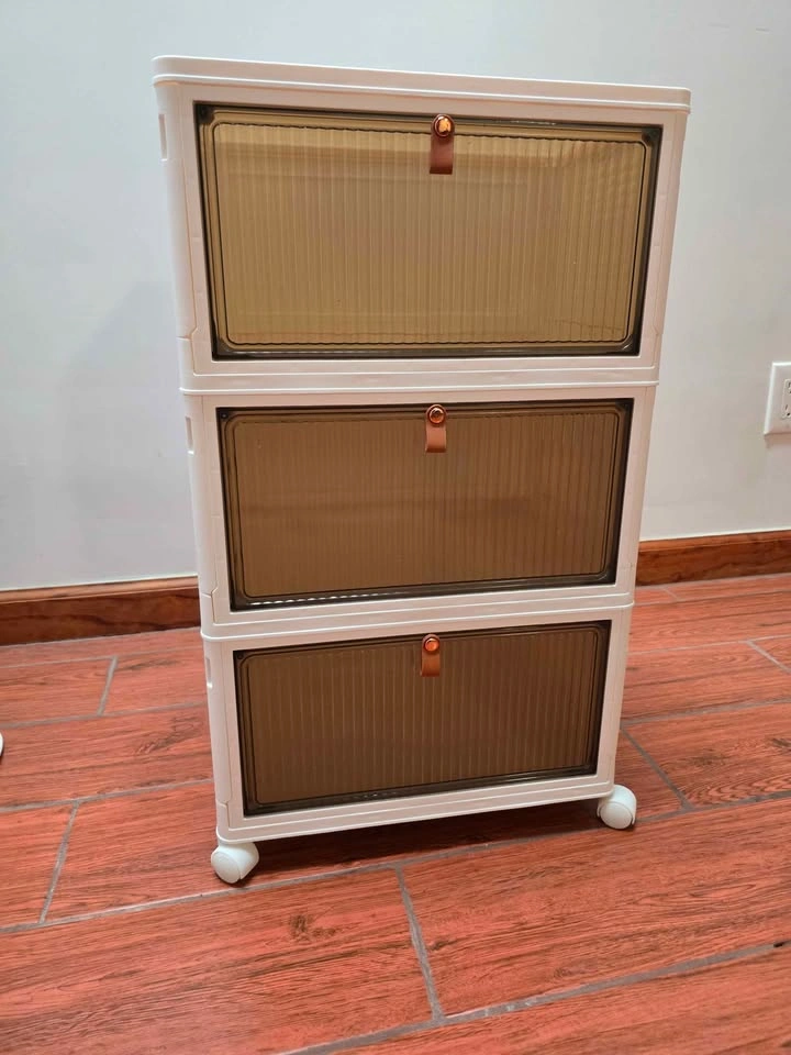 3 Tier Stackable Foldable Organizers with Wheels