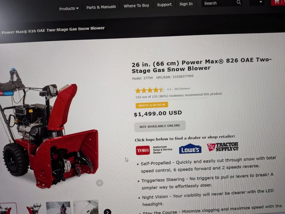 Toro powermax snow blower - photo 5