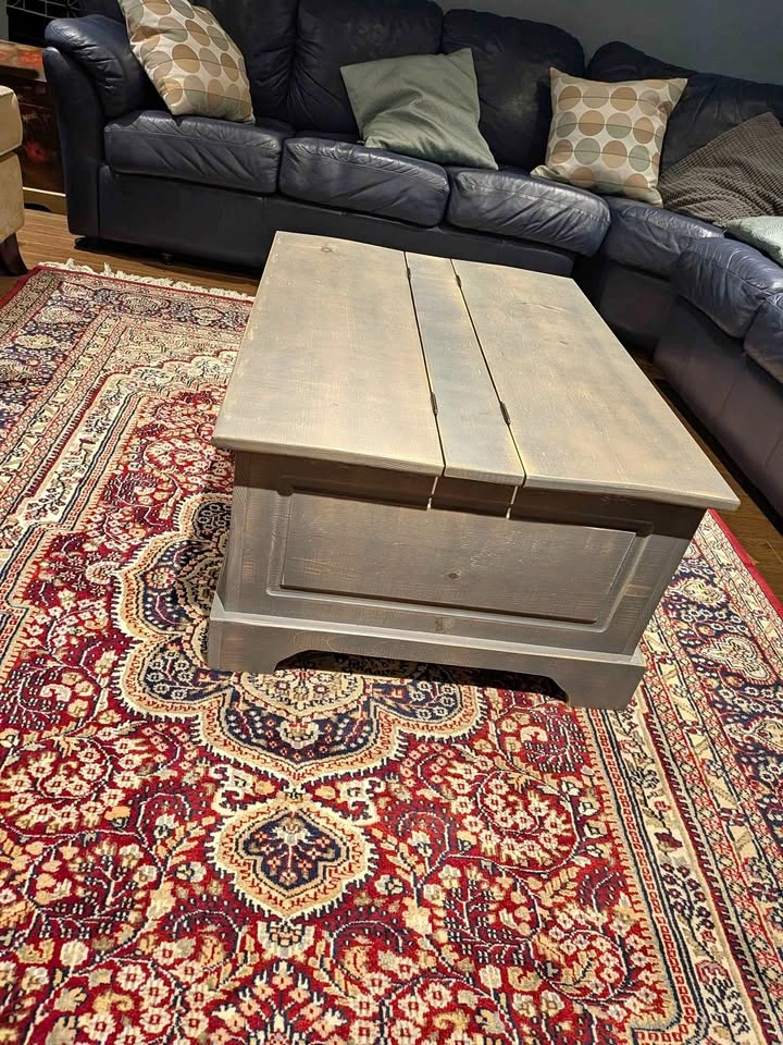 Rustic style Coffee table with storage