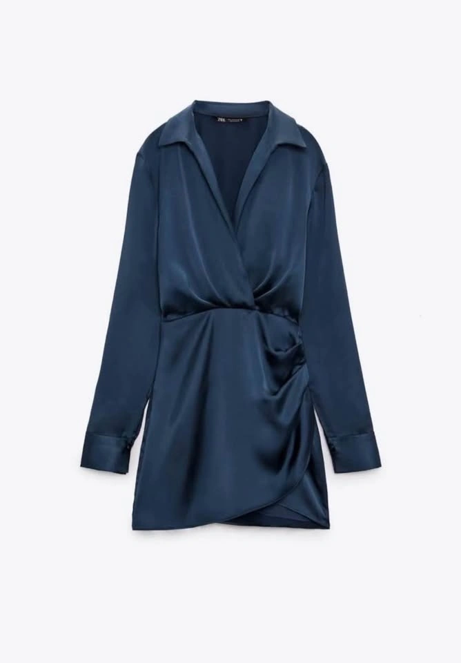 Zara - SHORT SATIN EFFECT DRESS - Size XS - photo 3