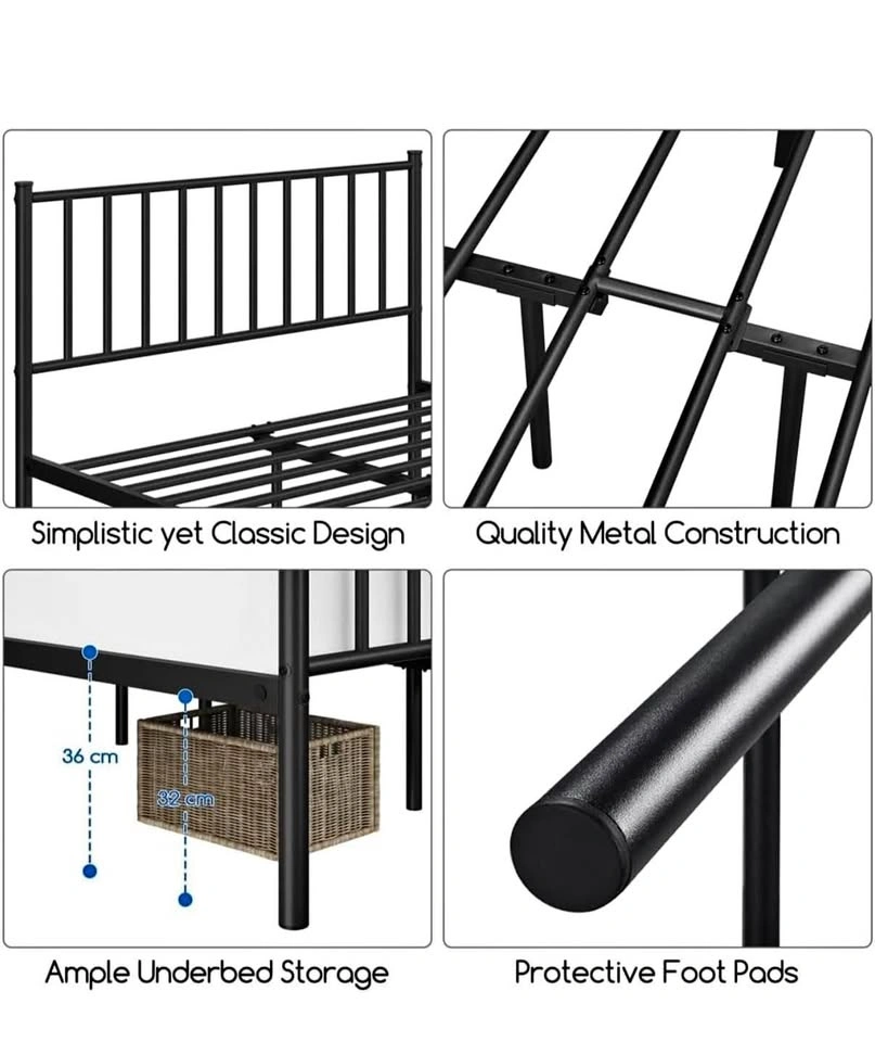 Yaheetech Metal Platform Bed Frame Full Black