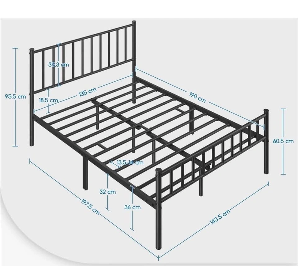 Yaheetech Metal Platform Bed Frame Full Black - photo 2