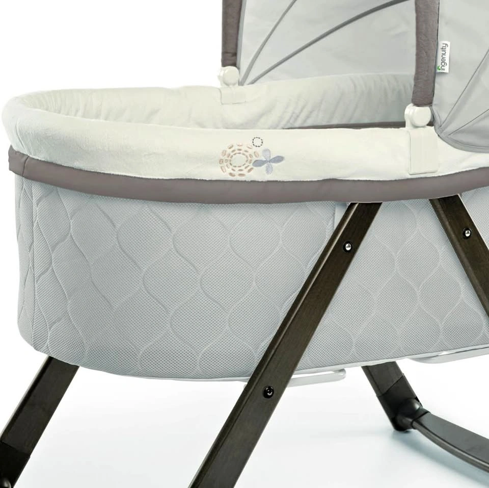 Ingenuity FoldAway Rocking Wood Bassinet - Carrington