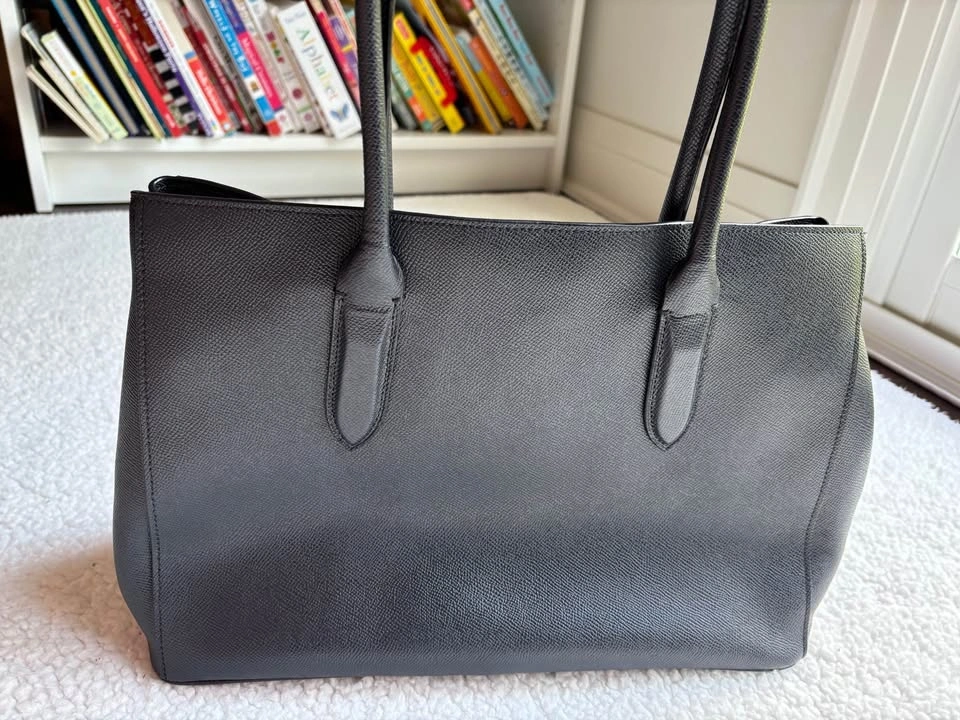 Coach Bailey Carryall Crossgrain Leather Tote Dark Navy 24218 - photo 4