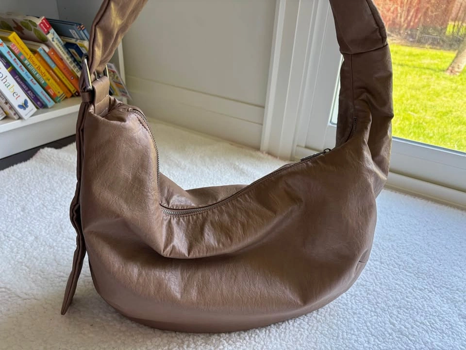 Urban Revivo NWOT Large Crescent Shoulder Hobo Bag - Tan/Brown - photo 2