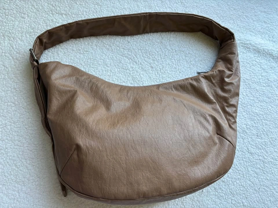 Urban Revivo NWOT Large Crescent Shoulder Hobo Bag - Tan/Brown - photo 3