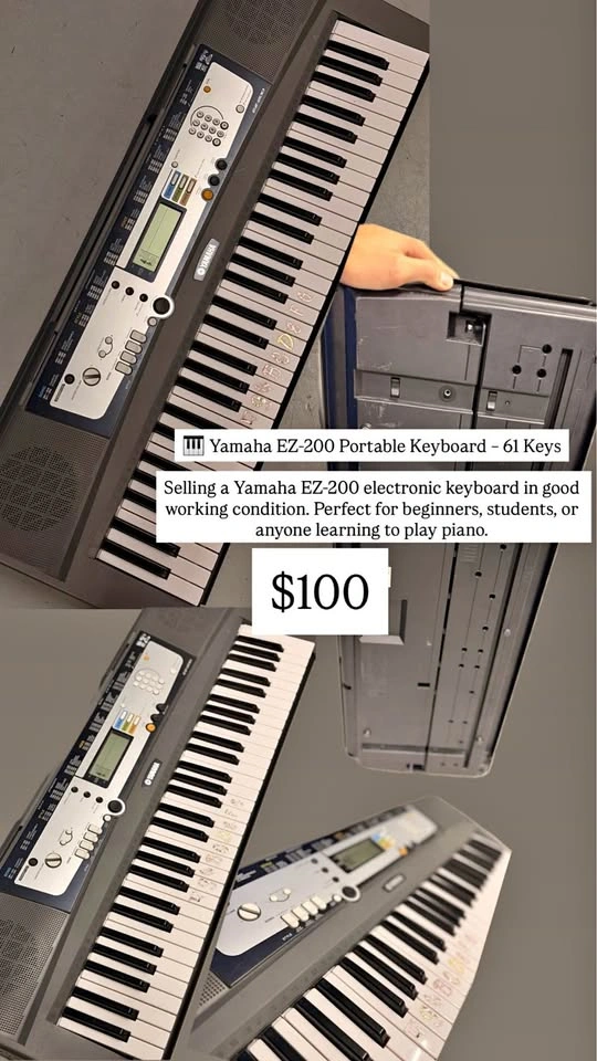 Yamaha EZ-200 Portable Keyboard – 61 Keys