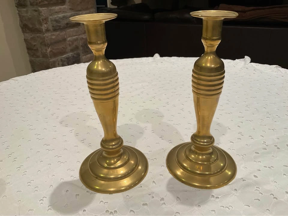 Candlestick Holders Vintage Brass - photo 5