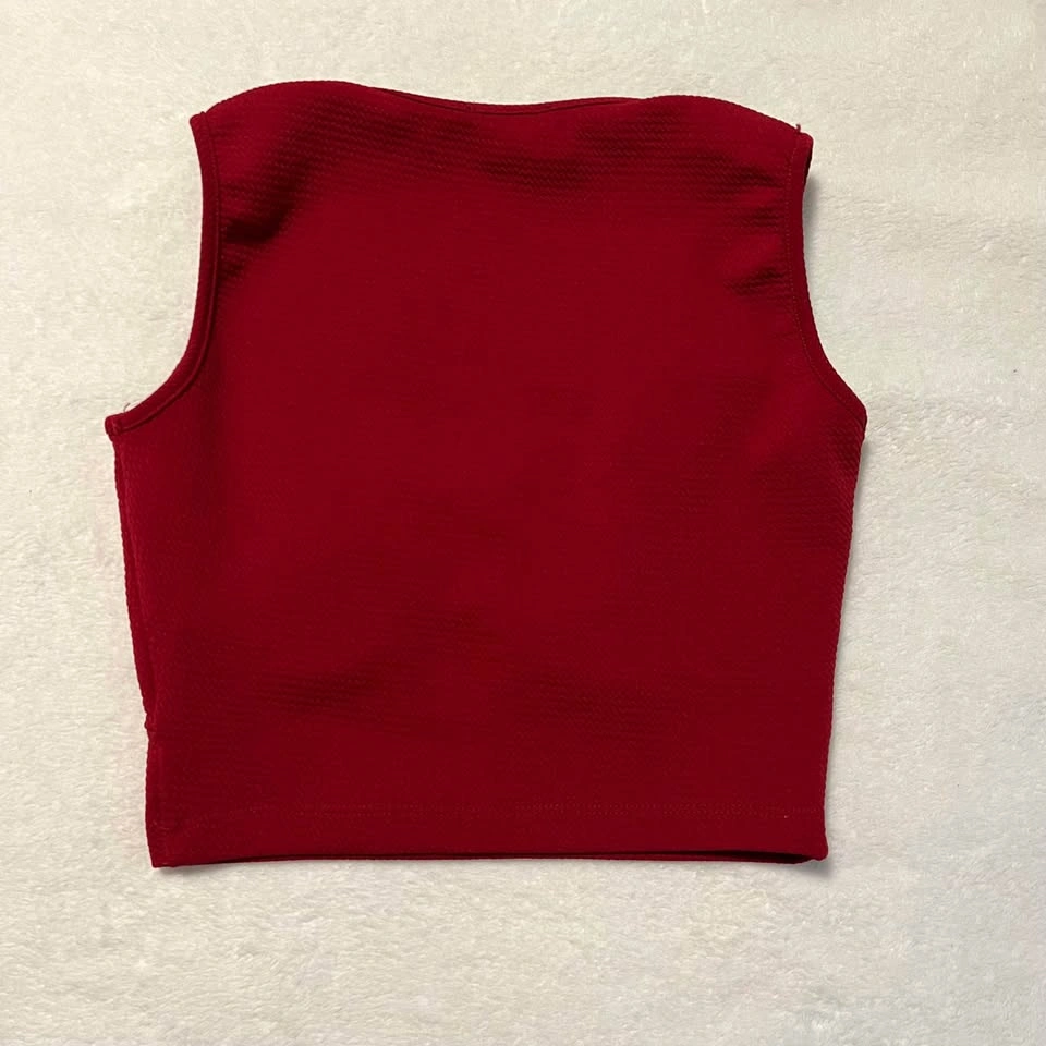 V-neck Sleeveless Tank Crop Top - photo 2