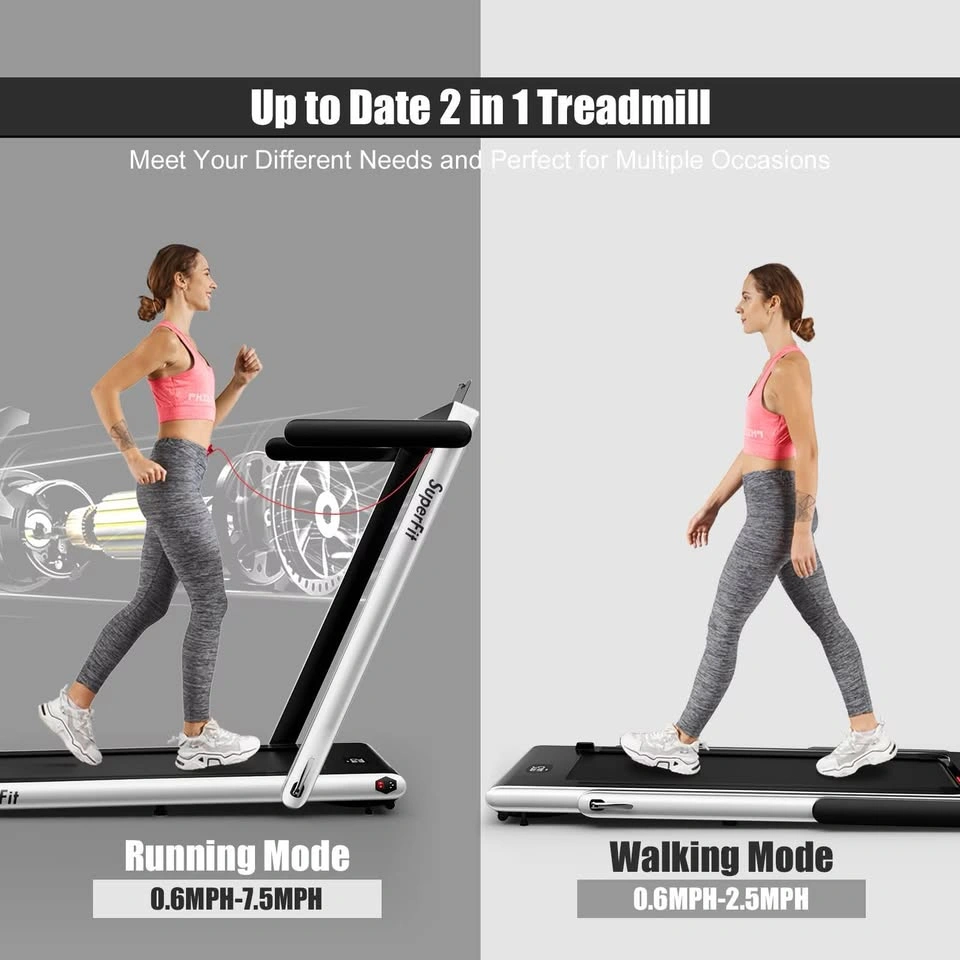 NEW SuperFit 2.25HP Folding Treadmill | Bluetooth Speaker - photo 2