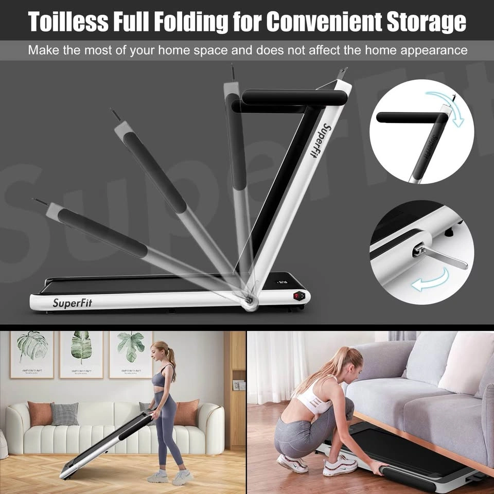 NEW SuperFit 2.25HP Folding Treadmill | Bluetooth Speaker - photo 4