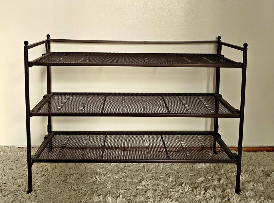 3-Tier Mesh Shoe Rack