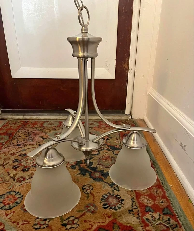 Chandelier, Brushed Nickel Finish