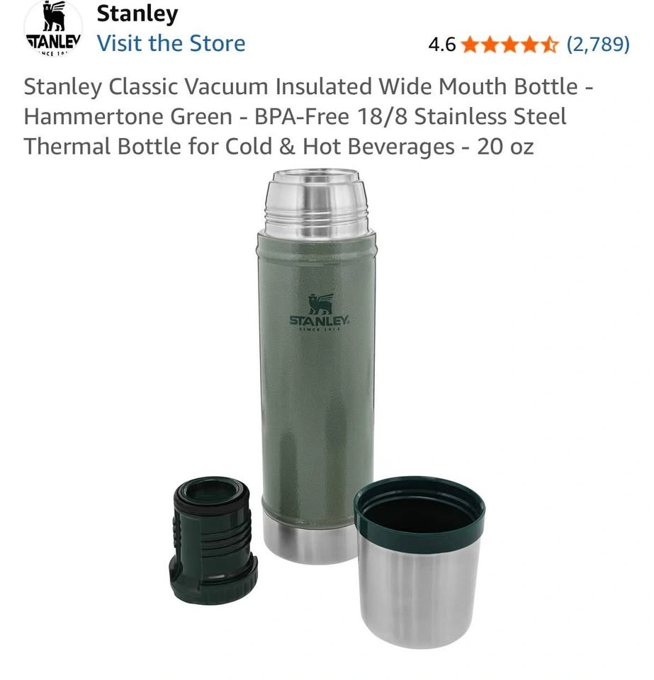 Stanley Classic Vacuum Insulated Wide Mouth Bottle 20 oz - photo 2