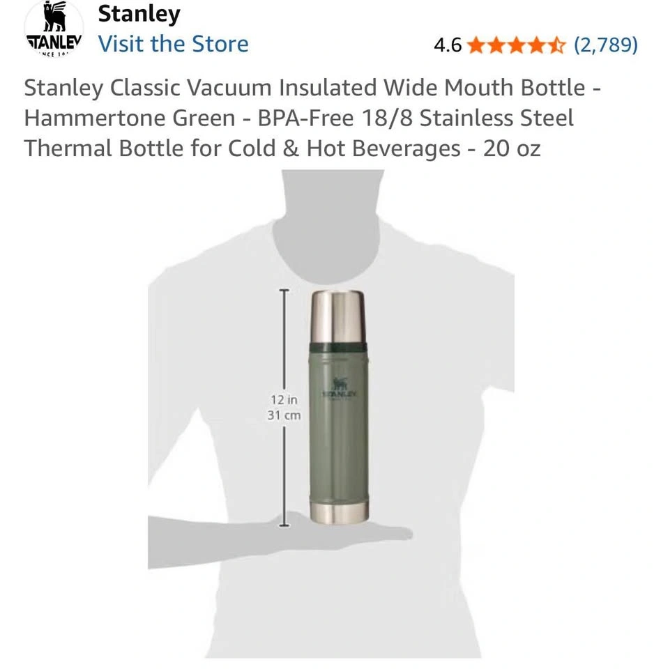 Stanley Classic Vacuum Insulated Wide Mouth Bottle 20 oz - photo 3