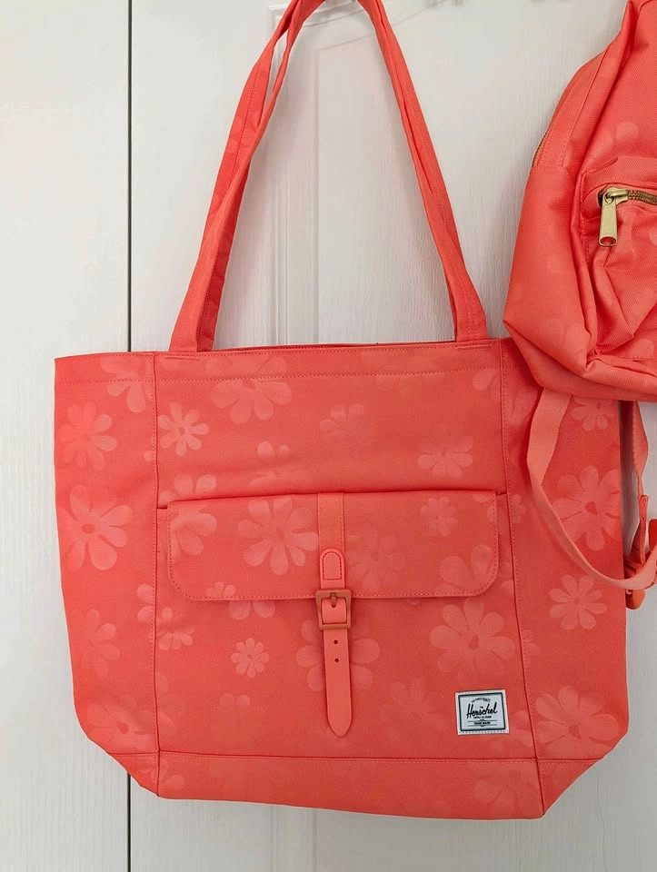 Herschel Supply Co. Coral Floral Tote