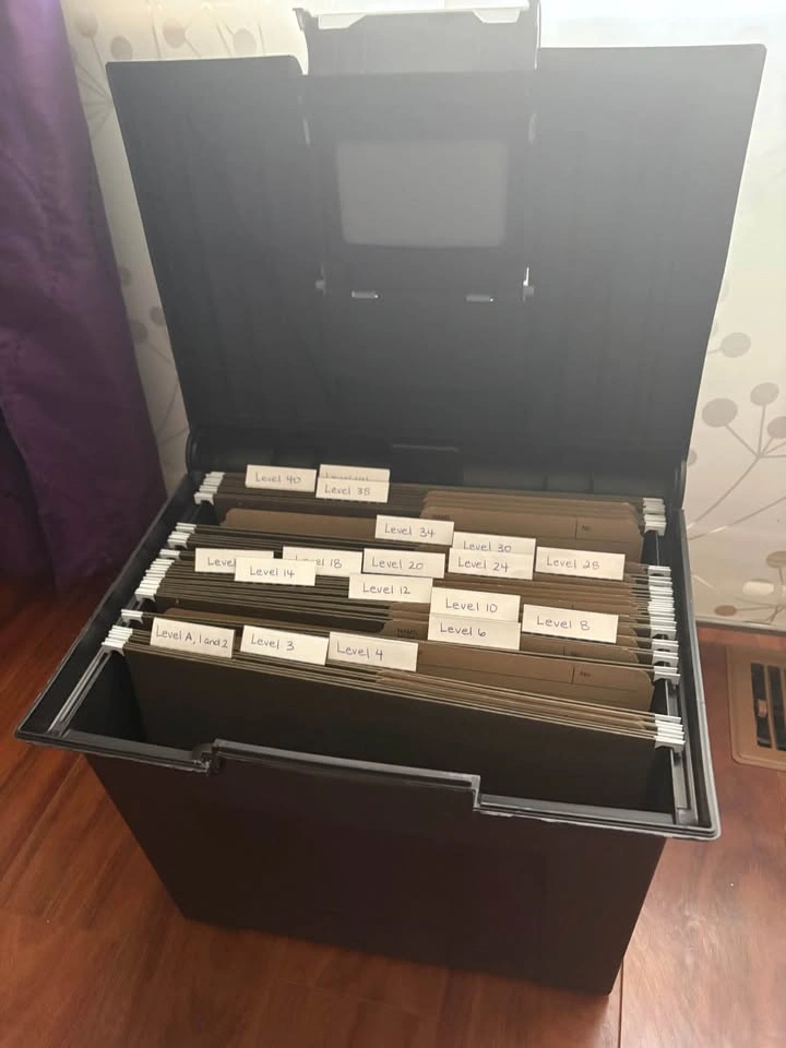 Portable Plastic File Storage Box with folders - photo 2
