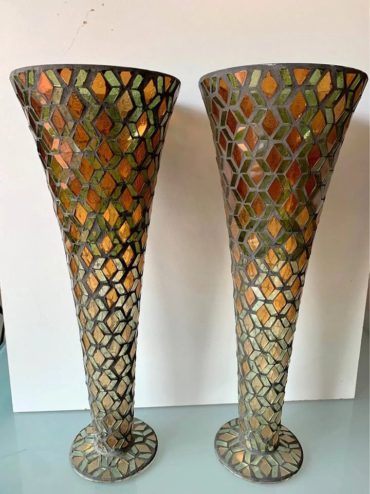 Mosaic Glass Vases