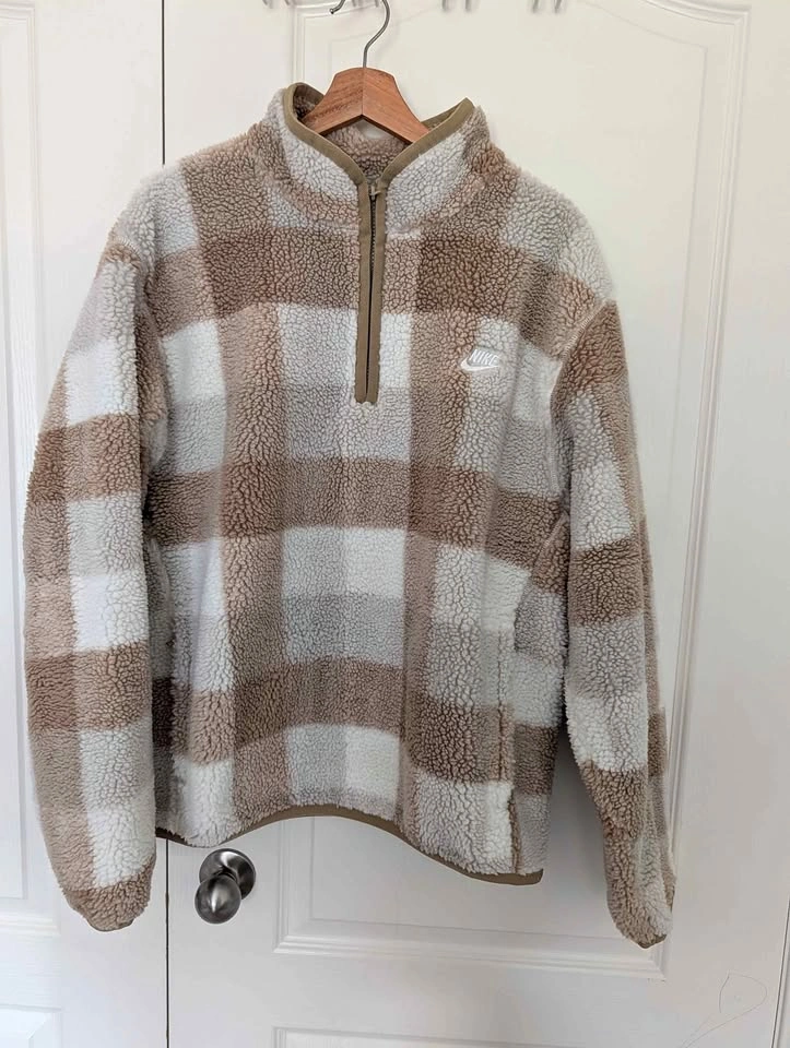 NEW Nike Sherpa Fleece Quarter-Zip Pullover - Size - M