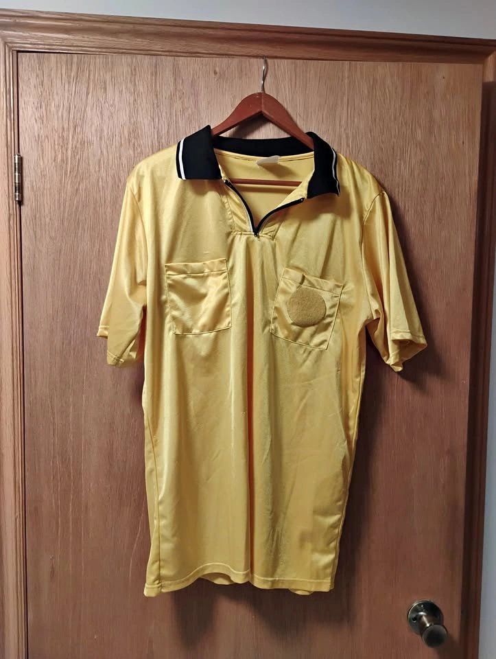 Unbranded Soccer Football Referee Jersey Colour Yellow Size Adul